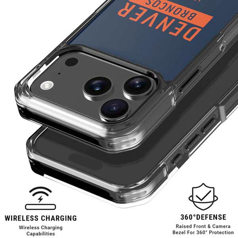 NFL Denver Broncos Blue Performance Series iPhone 18 Pro Clear Case