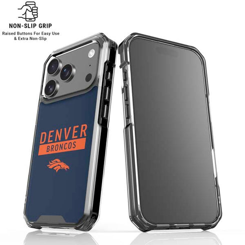 NFL Denver Broncos Blue Performance Series iPhone 18 Pro Clear Case