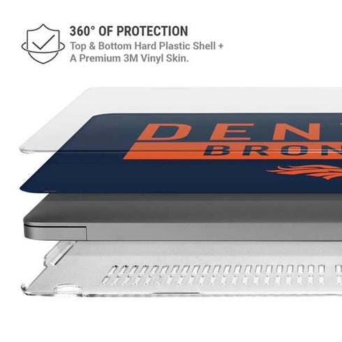 NFL Denver Broncos Blue Performance Series MacBook Pro 14in (2021-24) Case plus Skin