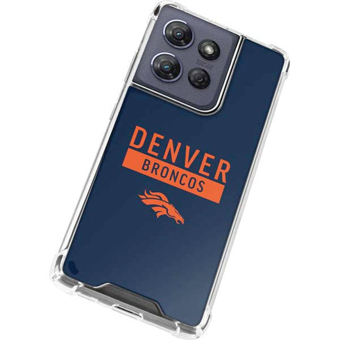 NFL Denver Broncos Blue Performance Series Moto G 5G (2025) Clear Case