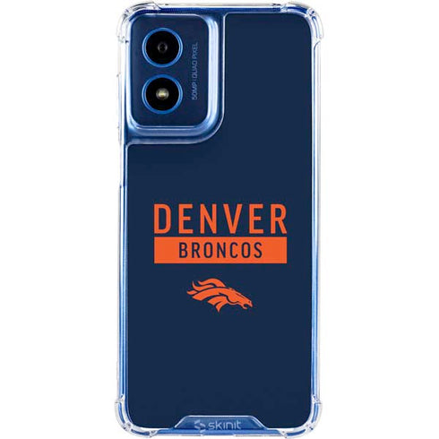 NFL Denver Broncos Blue Performance Series Moto G 5G (2024) Clear Case