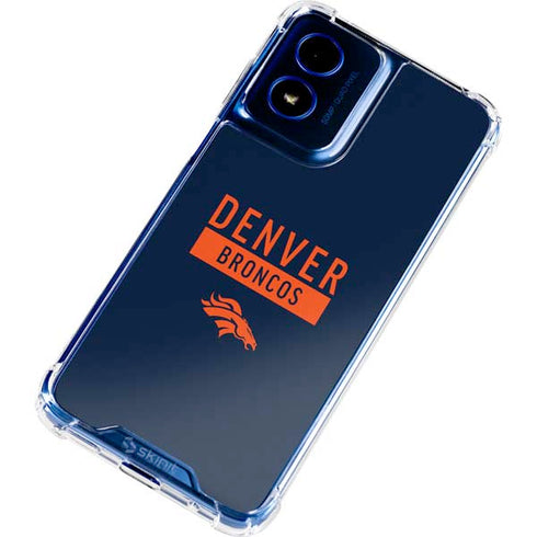 NFL Denver Broncos Blue Performance Series Moto G 5G (2024) Clear Case
