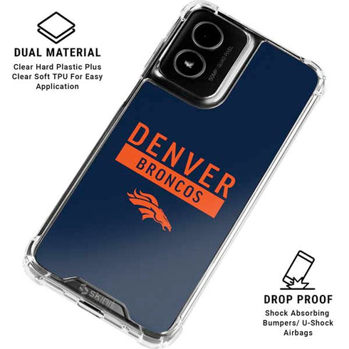 NFL Denver Broncos Blue Performance Series Moto G Power 5G (2024) Clear Case