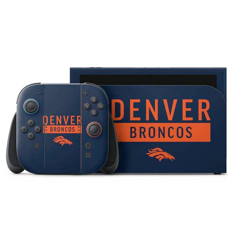 NFL Denver Broncos Blue Performance Series Nintendo Switch 2 (2025) with Joy-Con Skin