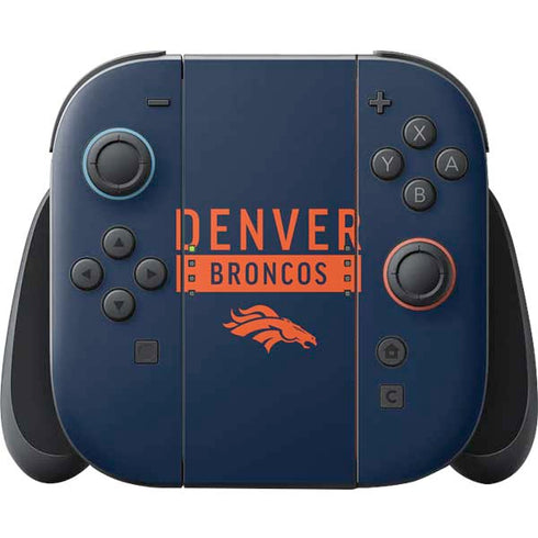 NFL Denver Broncos Blue Performance Series Nintendo Skins