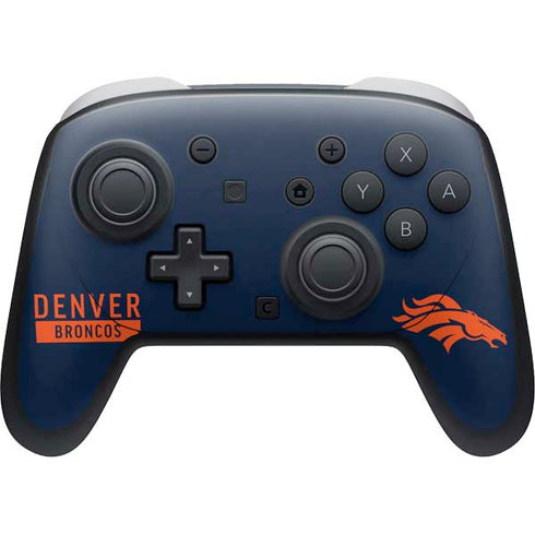 NFL Denver Broncos Blue Performance Series Nintendo Switch 2 (2025) Pro Controller Skin