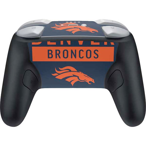 NFL Denver Broncos Blue Performance Series Nintendo Switch 2 (2025) Pro Controller Skin