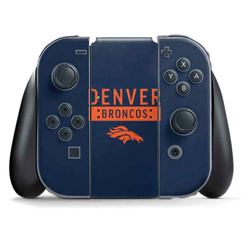 NFL Denver Broncos Blue Performance Series Nintendo Skins