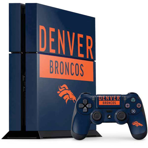 NFL Denver Broncos Blue Performance Series PS4 Console and Controller Bundle Skin