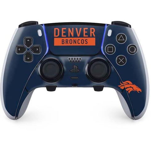 NFL Denver Broncos Blue Performance Series PS5 DualSense Edge Pro Controller Skin