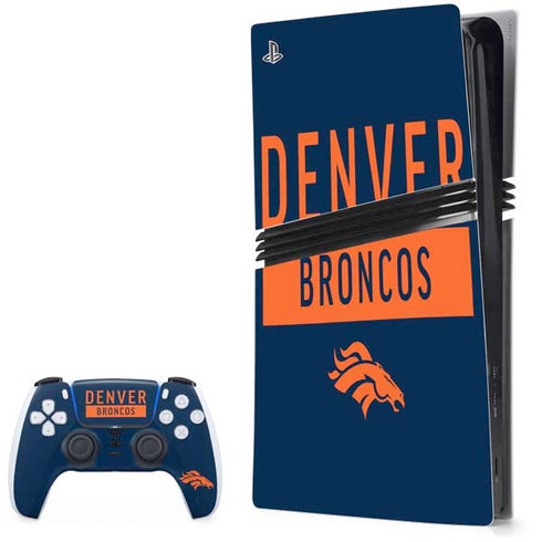 NFL Denver Broncos Blue Performance Series PS5 Pro Bundle Skin