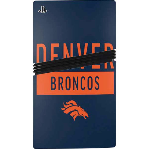 NFL Denver Broncos Blue Performance Series PS5 Pro Console Skin