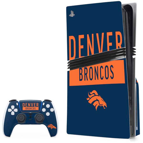 NFL Denver Broncos Blue Performance Series PlayStation PS5 Skins