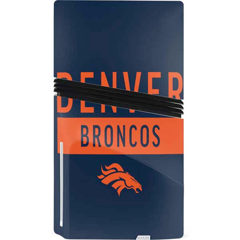 NFL Denver Broncos Blue Performance Series PS5 Pro Disk Console Skin
