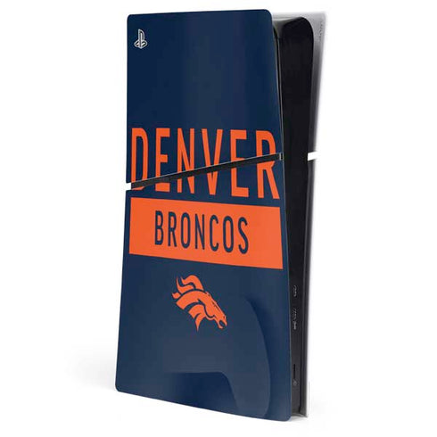 NFL Denver Broncos Blue Performance Series PS5 Slim Digital Edition Console Skin