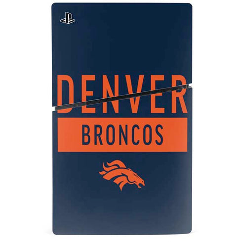 NFL Denver Broncos Blue Performance Series PS5 Slim Digital Edition Console Skin