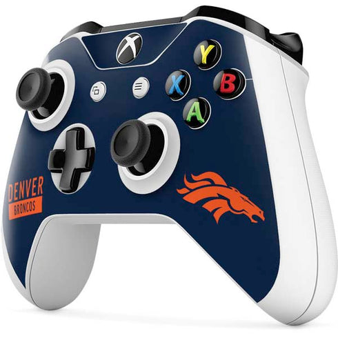 NFL Denver Broncos Blue Performance Series Xbox One S All-Digital Edition Bundle Skin