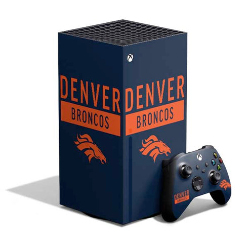 NFL Denver Broncos Blue Performance Series XBox Series X Digital Edition Bundle Skin
