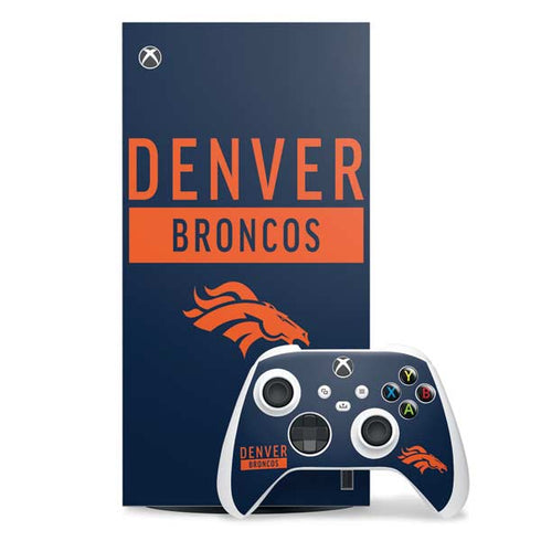 NFL Denver Broncos Blue Performance Series Xbox Series X Skins