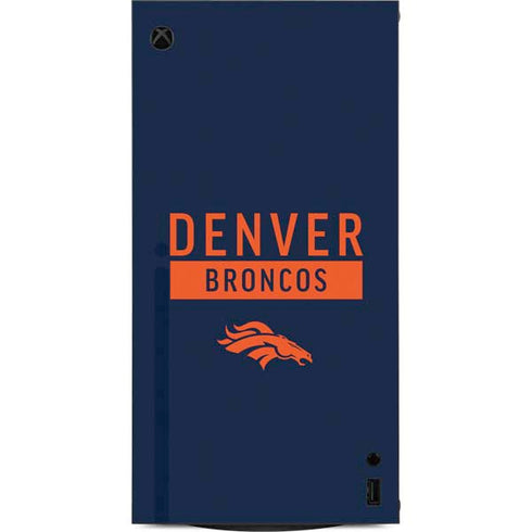 NFL Denver Broncos Blue Performance Series XBox Series X Digital Edition Console Skin