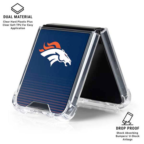 NFL Denver Broncos Breakaway Galaxy Z Flip6 Clear Case
