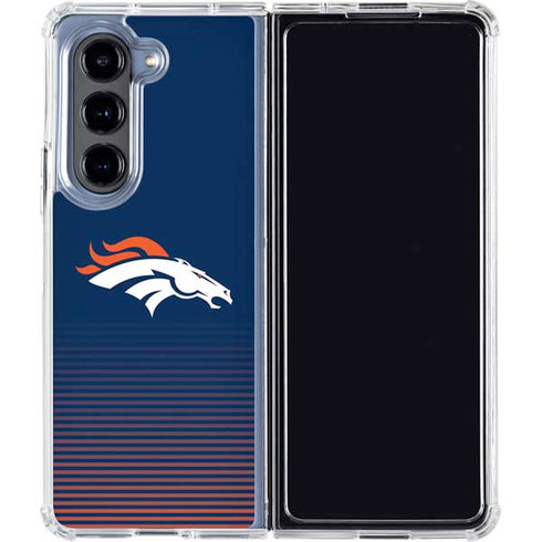 NFL Denver Broncos Breakaway Galaxy Z Fold5 5G Clear Case