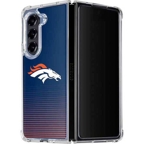 NFL Denver Broncos Breakaway Galaxy Z Fold5 5G Clear Case