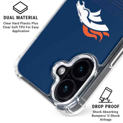 NFL Denver Broncos Breakaway iPhone 17 Clear Case