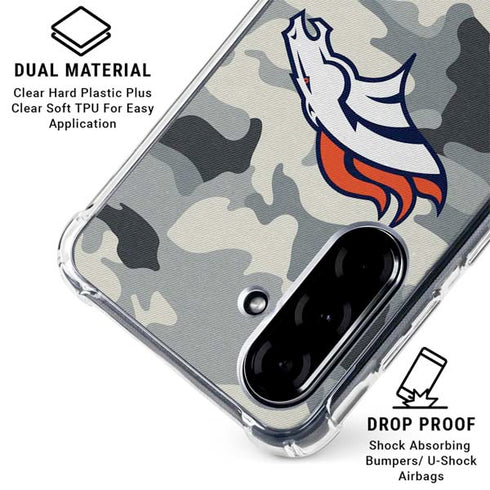 NFL Denver Broncos Camo Galaxy A36 5G Clear Case