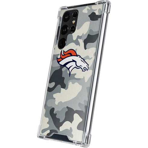 NFL Denver Broncos Camo Galaxy S23 Ultra Clear Case