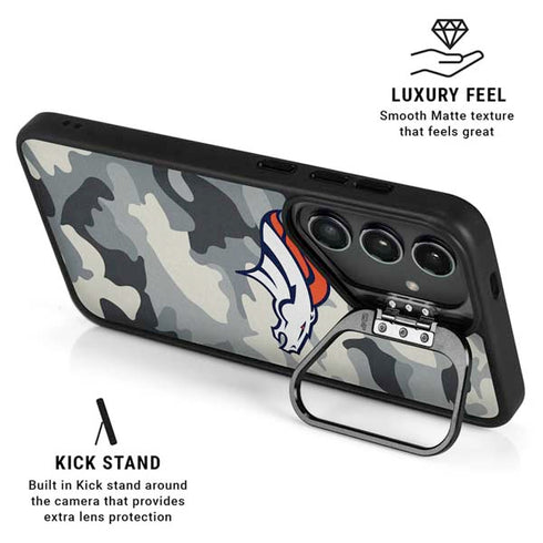 NFL Denver Broncos Camo Galaxy S25 Plus Kickstand Case