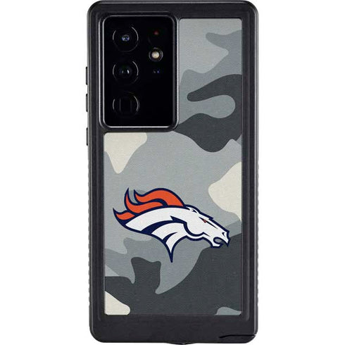 NFL Denver Broncos Camo Galaxy S24 Ultra Waterproof Case