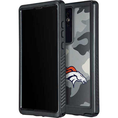 NFL Denver Broncos Camo Galaxy S24 Ultra Waterproof Case