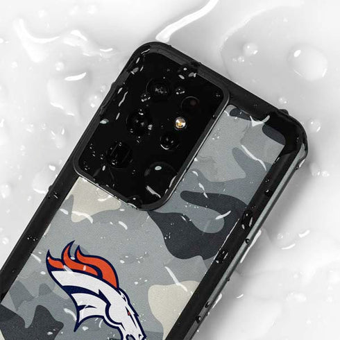 NFL Denver Broncos Camo Galaxy S24 Ultra Waterproof Case