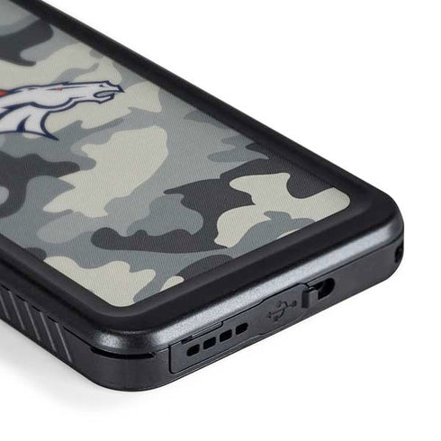 NFL Denver Broncos Camo Galaxy S24 Waterproof Case