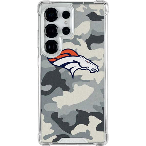 NFL Denver Broncos Camo Galaxy S25 Ultra Clear Case