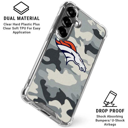 NFL Denver Broncos Camo Galaxy S26 Plus Clear Case