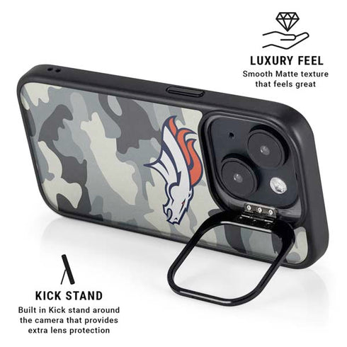 NFL Denver Broncos Camo iPhone 14 Kickstand Case