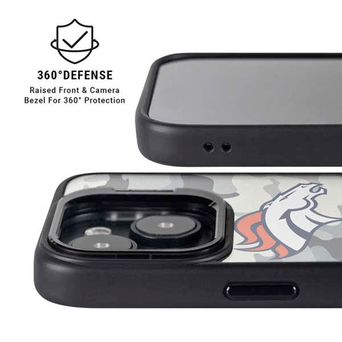 NFL Denver Broncos Camo iPhone 14 Kickstand Case