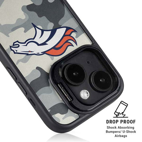 NFL Denver Broncos Camo iPhone 14 Kickstand Case