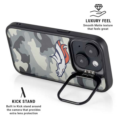 NFL Denver Broncos Camo iPhone 14 Plus Kickstand Case