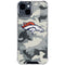 NFL Denver Broncos Camo iPhone 15 Clear Case