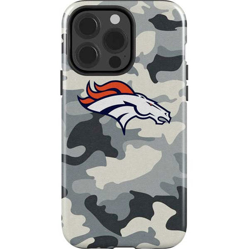 NFL Denver Broncos Camo iPhone 15 Pro Impact Case