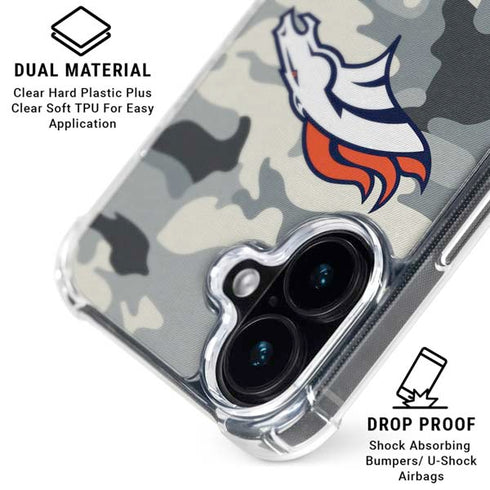 NFL Denver Broncos Camo iPhone 16 MagSafe Case