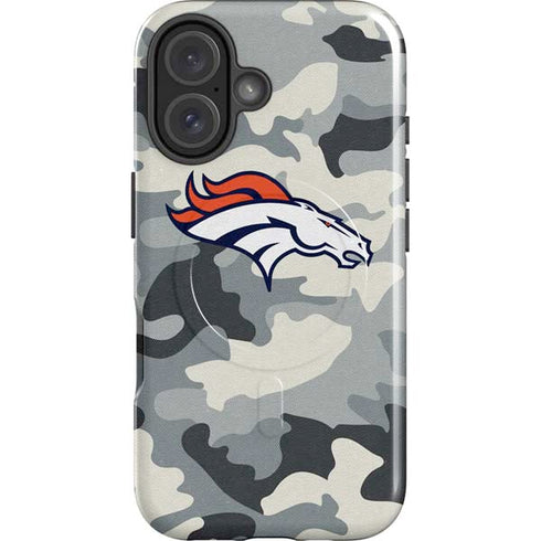 NFL Denver Broncos Camo iPhone 16 Magsafe Impact Case