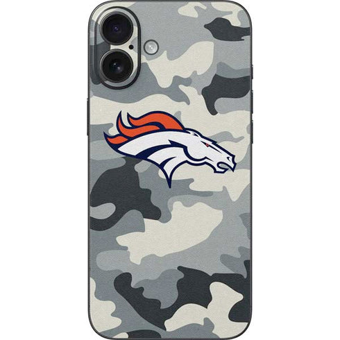 NFL Denver Broncos Camo iPhone 16 Plus Skin