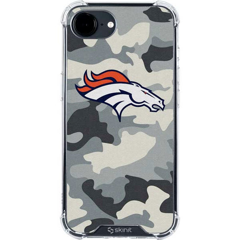 NFL Denver Broncos Camo iPhone 16e Clear Case