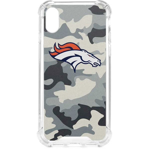 NFL Denver Broncos Camo iPhone XS Clear Case