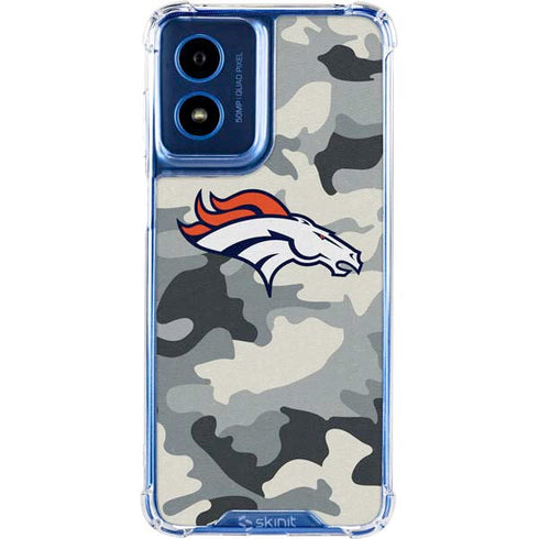 NFL Denver Broncos Camo Moto G 5G (2024) Clear Case