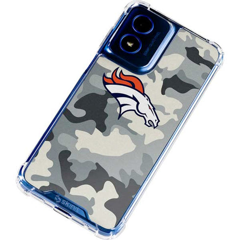 NFL Denver Broncos Camo Moto G 5G (2024) Clear Case